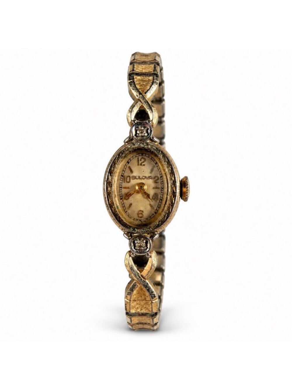 Vintage Bulova Ladies 17 Jewel Swiss Mechanical Watch 5AF Gold Filled c1940s-50s